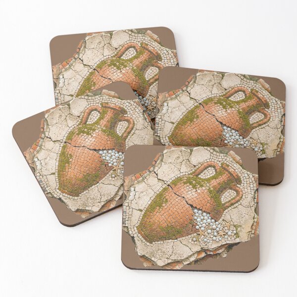 Item preview, Sunken Amphora with Pearls (Ancient Roman Mosaic Fragment) designed and sold by codex antique.