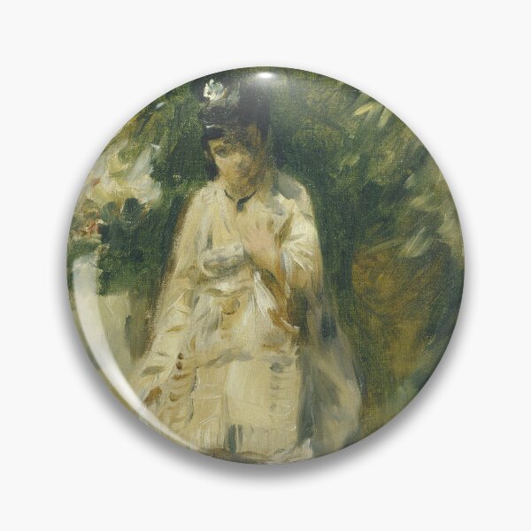 Item preview, Woman Standing By a Tree by Pierre-Auguste Renoir: Serene Impressionist Poster designed and sold by artofuniverse.