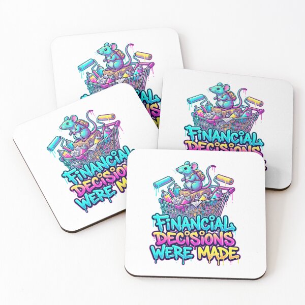 Item preview, Financial Decisions Were Made Funny Graffiti Rat Shopping Cart Meme Design designed and sold by Anastasiia Yurevych.