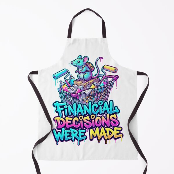 Item preview, Financial Decisions Were Made Funny Graffiti Rat Shopping Cart Meme Design designed and sold by Anastasiia Yurevych.