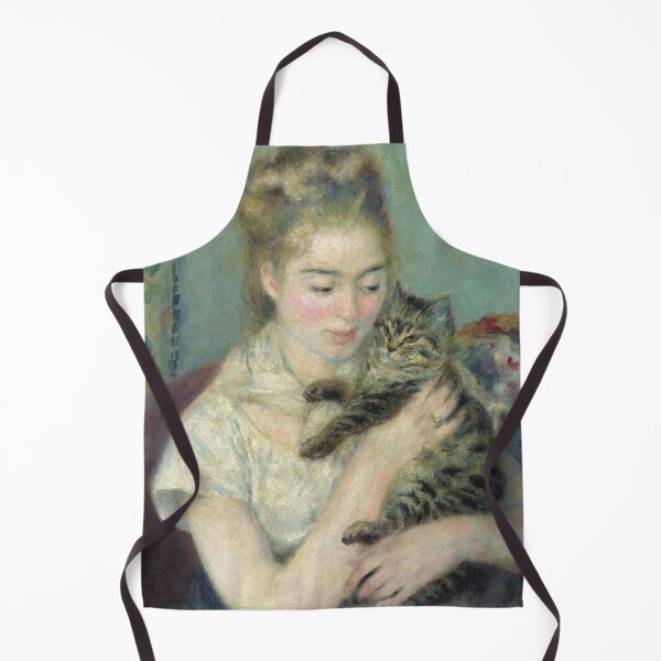 Item preview, Woman With a Cat by Pierre-Auguste Renoir: Impressionist Fine Art Poster designed and sold by artofuniverse.