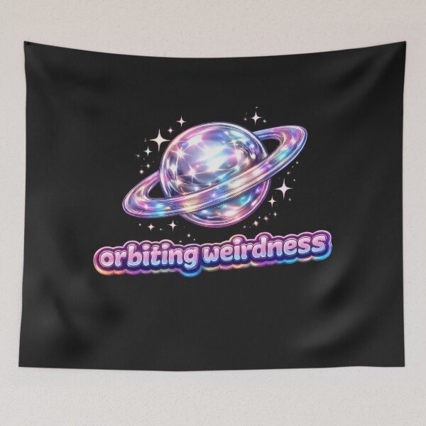 Item preview, Orbiting Weirdness Chrome Planet Y2K  designed and sold by jgvisualarts.