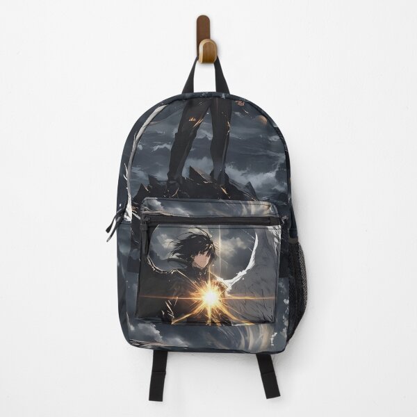Item preview, The Celestial Divide: A Fallen Angel's Balance of Light and Shadow Above the Storm designed and sold by MouradStudio.