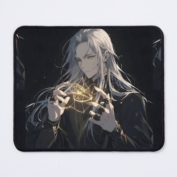 Item preview, Weaver of Sacred Geometry: The White-Haired Mystic and the Golden Arcane Magic designed and sold by MouradStudio.