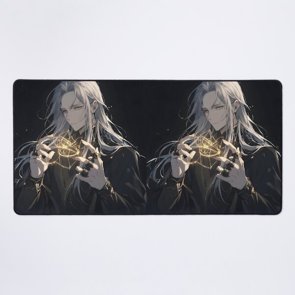 Item preview, Weaver of Sacred Geometry: The White-Haired Mystic and the Golden Arcane Magic designed and sold by MouradStudio.