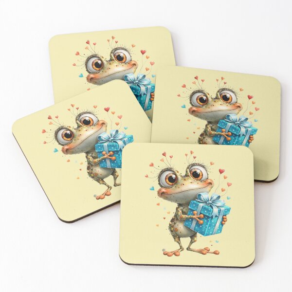 Item preview,  May your Year be Full of little Toys. Funny frog art . designed and sold by Natart1004.