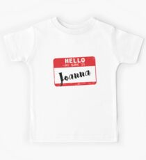 Hallo mein Name ist Joanna Namensschild Kinder T-Shirt