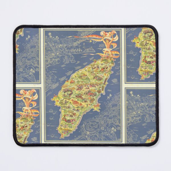 Item preview, Vintage Rhodes Map Poster | 1937 Pictorial Art by Pietro L. Morandi | Historical & Cultural Landmarks | Colossus & Medieval Influence designed and sold by artofuniverse.