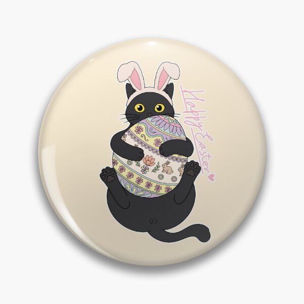Item preview, Happy Easter Cat, Bunny Ears Black Kitty Spring designed and sold by Blupunk.