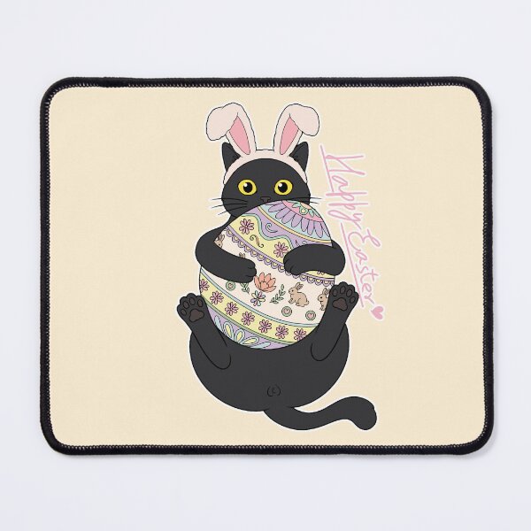 Item preview, Happy Easter Cat, Bunny Ears Black Kitty Spring designed and sold by Blupunk.