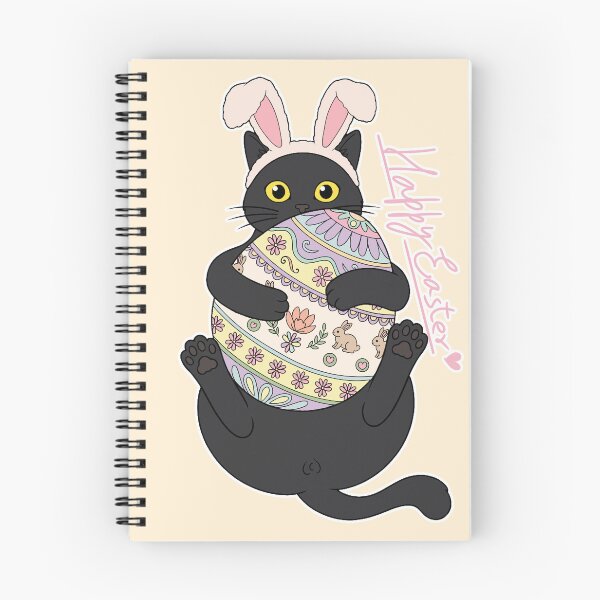 Item preview, Happy Easter Cat, Bunny Ears Black Kitty Spring designed and sold by Blupunk.