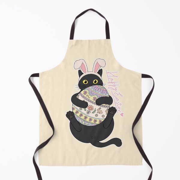 Item preview, Happy Easter Cat, Bunny Ears Black Kitty Spring designed and sold by Blupunk.