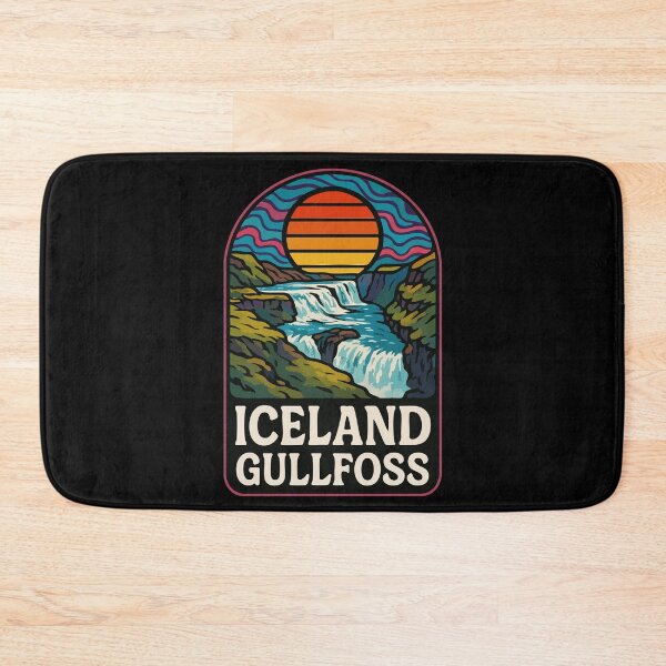 Item preview, Gullfoss Iceland Retro Trippy Travel designed and sold by TomFrontierArt.