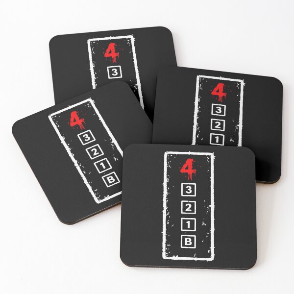 Item preview, The 4th Floor Button - Psychological Horror Hospital Elevator Art designed and sold by GeekyGetters.