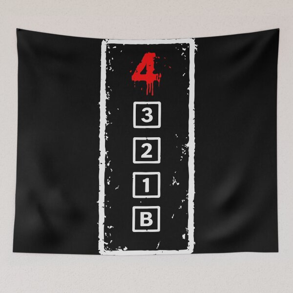 Item preview, The 4th Floor Button - Psychological Horror Hospital Elevator Art designed and sold by GeekyGetters.