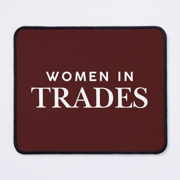 Item preview, Woman in Trades White Text Minimal Shirt Women in Construction Blue Collar Pride designed and sold by omwvisual.