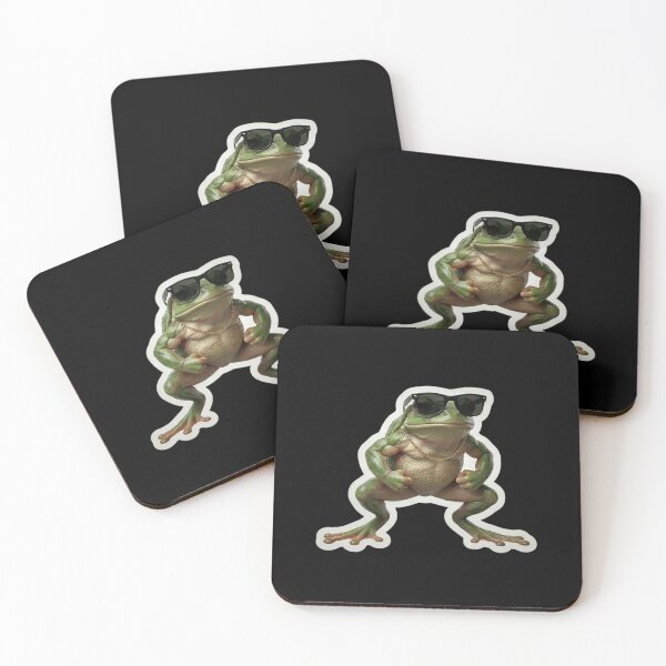 Item preview, Buff Muscular Frog with Sunglasses & Gold Chain - Gym Meme designed and sold by Arts Paradise.