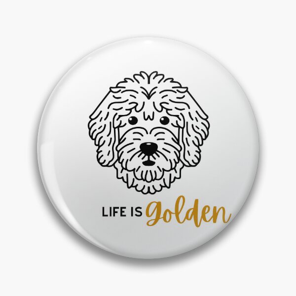Item preview, Goldendoodle Cute Vector Line Art Design Life Is Golden designed and sold by PeriwinkleStone.