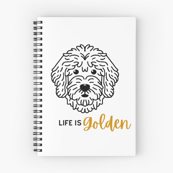Item preview, Goldendoodle Cute Vector Line Art Design Life Is Golden designed and sold by PeriwinkleStone.