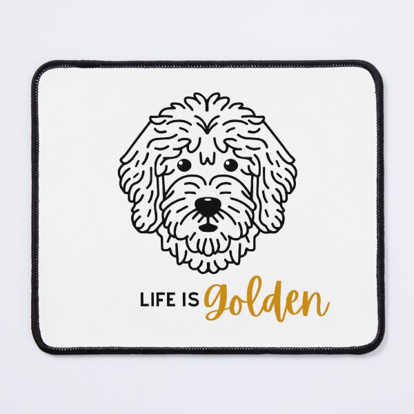 Item preview, Goldendoodle Cute Vector Line Art Design Life Is Golden designed and sold by PeriwinkleStone.
