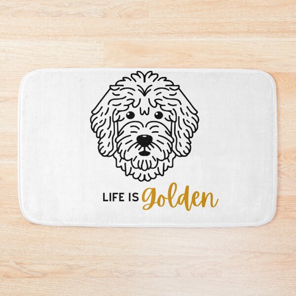 Item preview, Goldendoodle Cute Vector Line Art Design Life Is Golden designed and sold by PeriwinkleStone.