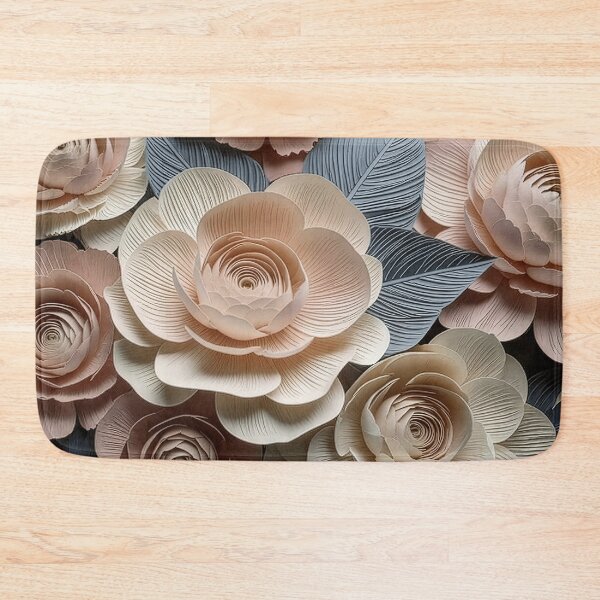 Item preview, Neutral Paper Cut Rose Floral Design designed and sold by Rutvain.