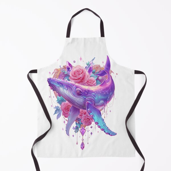 Item preview, Dreamy Galaxy Whale with Roses Fantasy Ocean Aesthetic Vibrant Surreal Art designed and sold by Anastasiia Yurevych.
