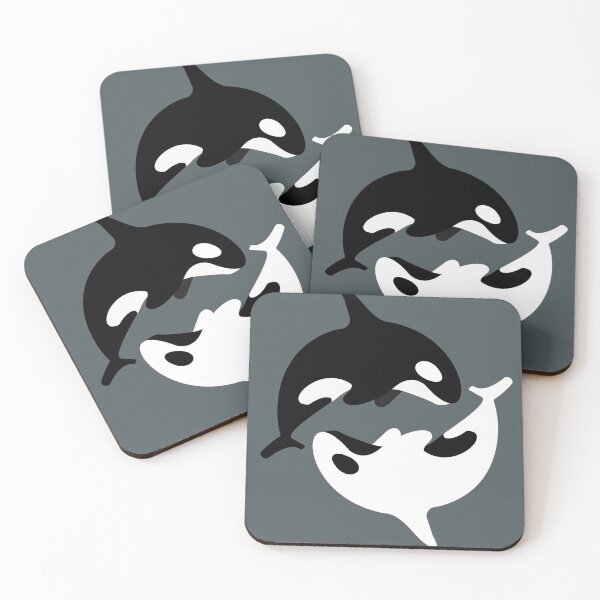 Item preview, two orca whales, black and white designed and sold by geekmania48.