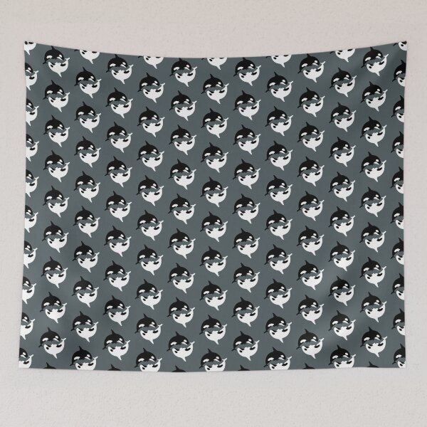 Item preview, two orca whales, black and white designed and sold by geekmania48.