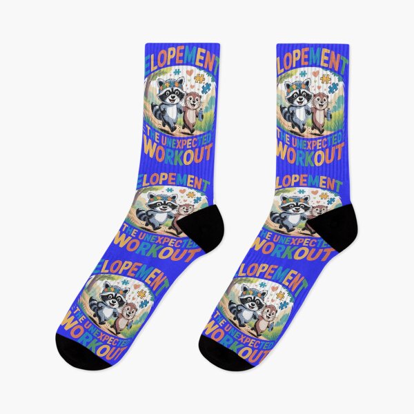 Item preview, Elopement The Unexpected Workout Autism Awareness Otter & Raccoon Design designed and sold by SkymarArt.