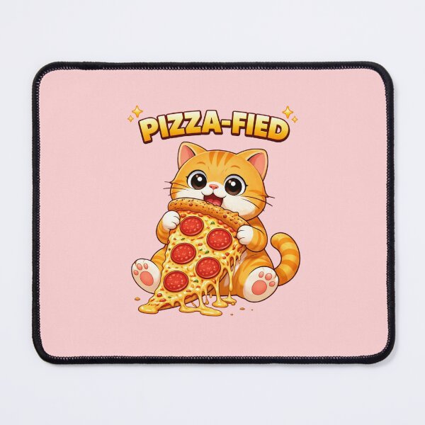Item preview, Pizzafied Cat Funny Pizza Lover Meme Cute Ginger Cat Food Humor Art designed and sold by Mindworx21.