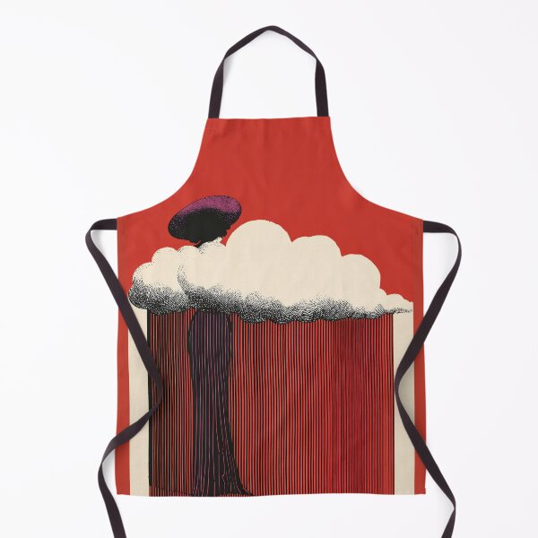 Item preview, Woman Above the Clouds – Art Deco Figurative Print Red and Black designed and sold by BestVarieties.