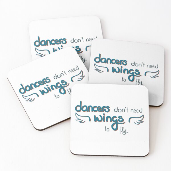 Item preview, Dancers Don’t Need Wings to Fly – Dance Quote Typography Motivation Art designed and sold by thrine.