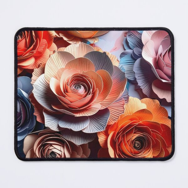 Item preview, Colorful Paper Cut Rose Floral Design designed and sold by Rutvain.