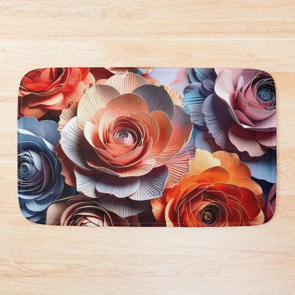 Item preview, Colorful Paper Cut Rose Floral Design designed and sold by Rutvain.