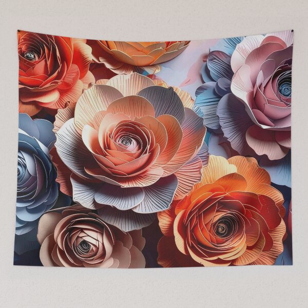 Item preview, Colorful Paper Cut Rose Floral Design designed and sold by Rutvain.