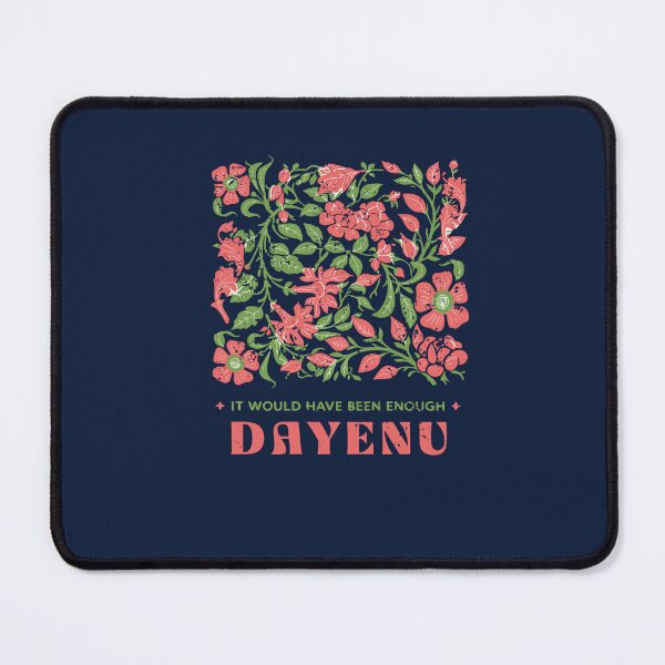Item preview, Dayenu Floral Passover Quote designed and sold by Thank-HaShem.