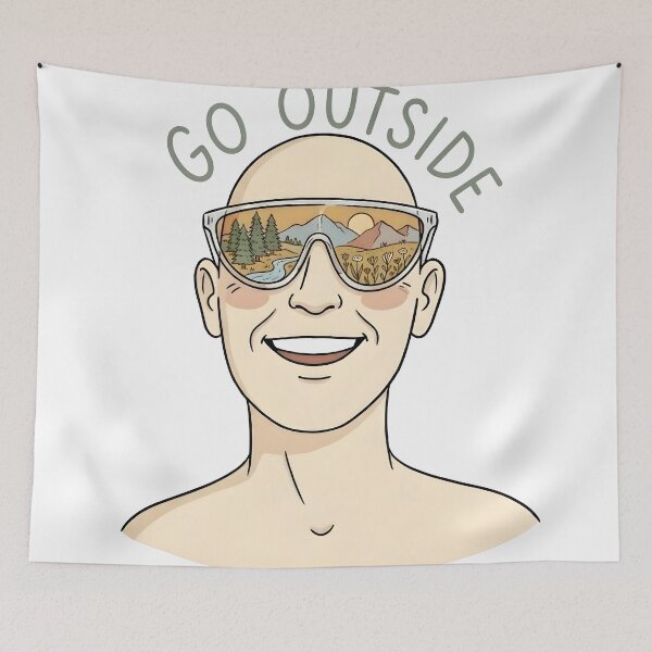 Item preview, Go Outside Nature Reflections Sunglasses Line Art designed and sold by blastercreation.