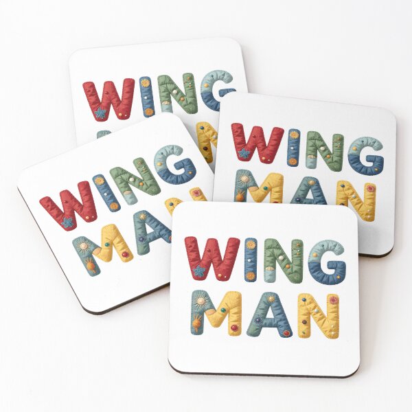 Item preview, WING MAN - IN FAUX LETTERING designed and sold by AlexOBrienArt.