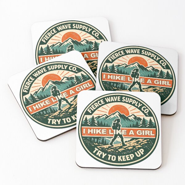 Item preview, I Hike Like a Girl Vintage Hiking Badge – Women’s Outdoor Adventure T-Shirt, Mountain Trail Graphic designed and sold by Fierce Wave Supply Co..