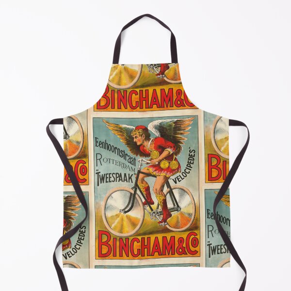Item preview, Vintage Velocipede Art Nouveau Poster | Bingham & Co Bicycle | Mythological Winged Figure in Red Gold | Classic Advertising designed and sold by artofuniverse.