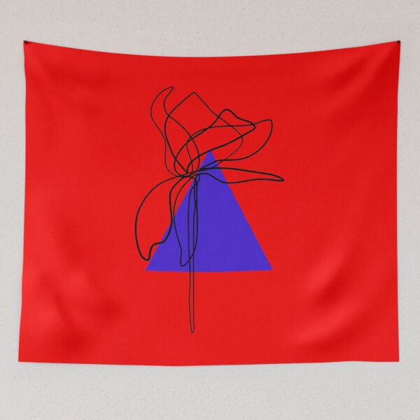 Item preview, single-line flower and triangle designed and sold by elife.ds.