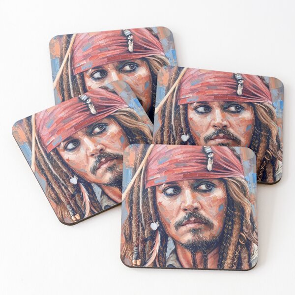 Item preview, Portrait Painting of Johnny Depp in Pirates of the Carribbean designed and sold by davidelder.