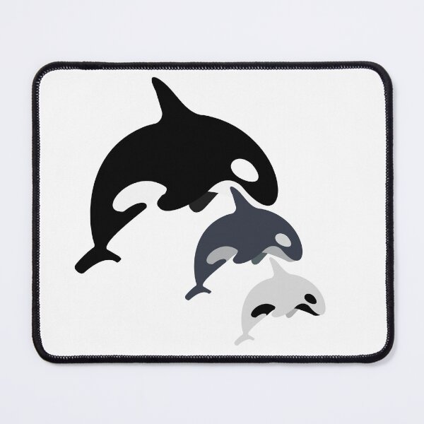 Item preview, three orca whales of different sizes in black and white. designed and sold by geekmania48.