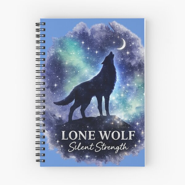 Item preview, Lone Wolf Silent Strength Aesthetic – Introvert Wolf Galaxy Night Sky Illustration, Solitude Power Design designed and sold by sumodesign.