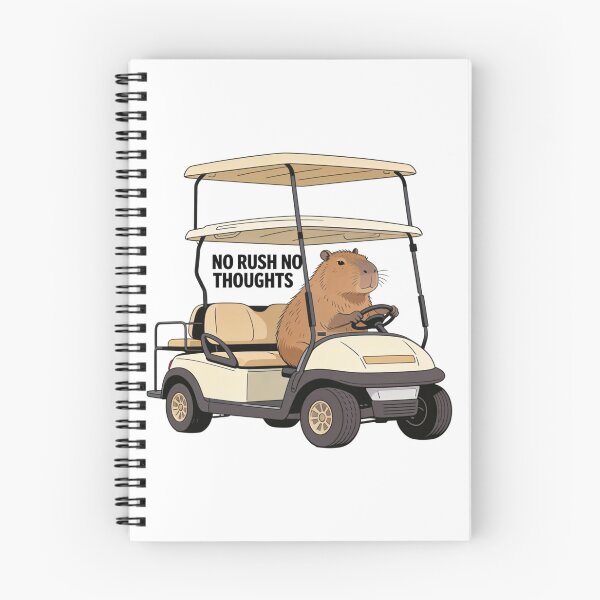 Item preview, No Rush No Thoughts Capybara Golf Cart Funny Chill Animal Meme Design designed and sold by Anastasiia Yurevych.