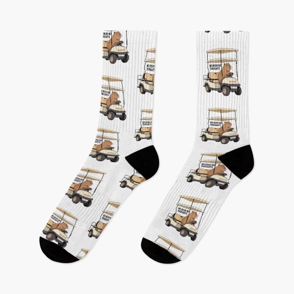 Item preview, No Rush No Thoughts Capybara Golf Cart Funny Chill Animal Meme Design designed and sold by Anastasiia Yurevych.