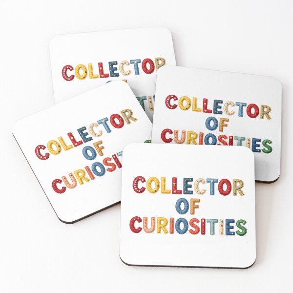 Item preview, COLLECTOR OF CURIOSITIES - IN FAUX LETTERING designed and sold by AlexOBrienArt.
