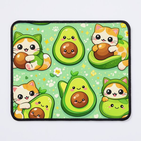 Item preview, Kawaii Avocado Cats Pattern designed and sold by aminz4.