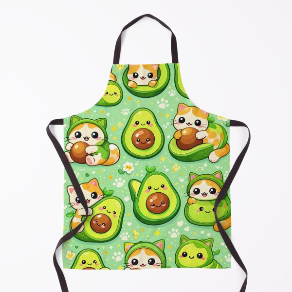 Item preview, Kawaii Avocado Cats Pattern designed and sold by aminz4.